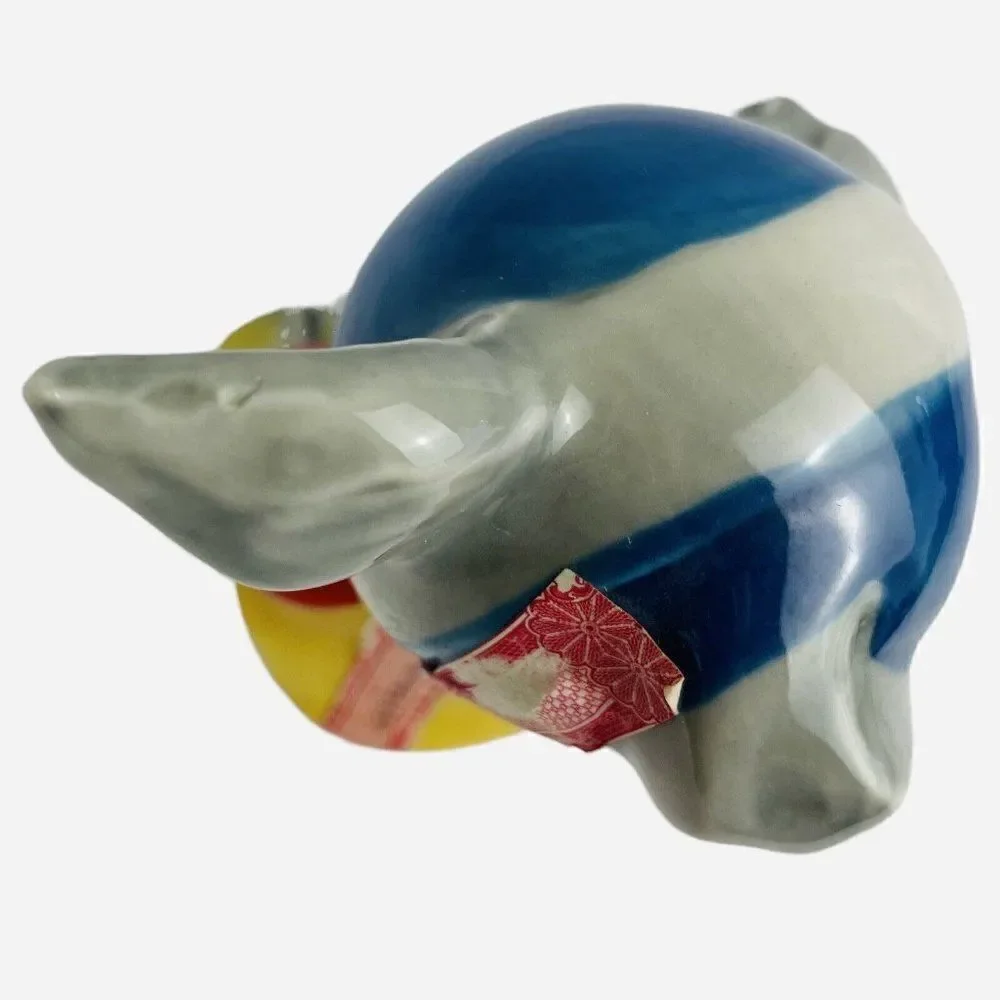 Vintage 1970s Jim Beam Democrat Donkey Football Ceramic Decanter Political Empty